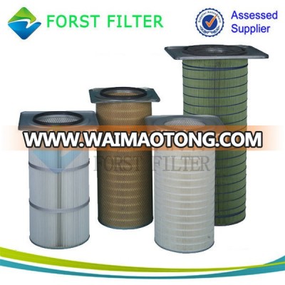 Side Mounted Chuck Square Flange Cap Air Filter Cartridge