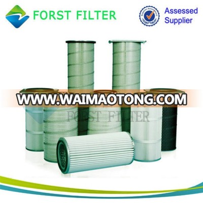 Wide pleated design cellulose micron air cartridge filter